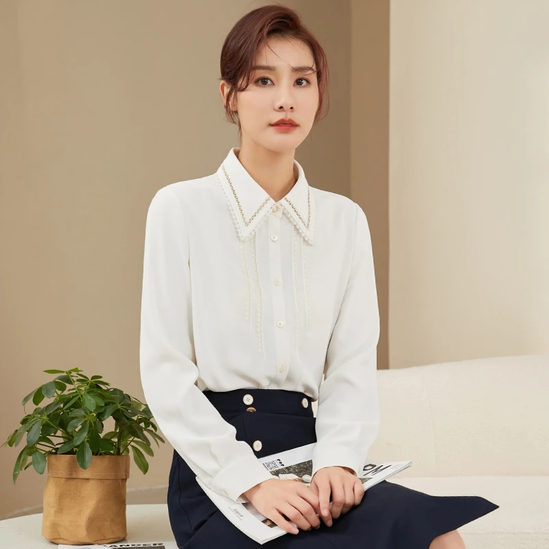 【青梅严选】衬衫女长袖设计感2023春季新款时尚宽松衬衣8391101
