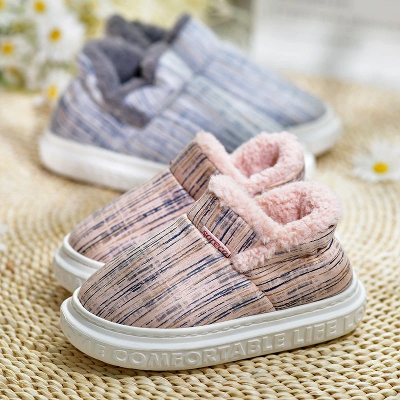 包跟棉拖鞋女秋冬季室内防滑家居加绒保暖月子产后情侣棉鞋男耐磨