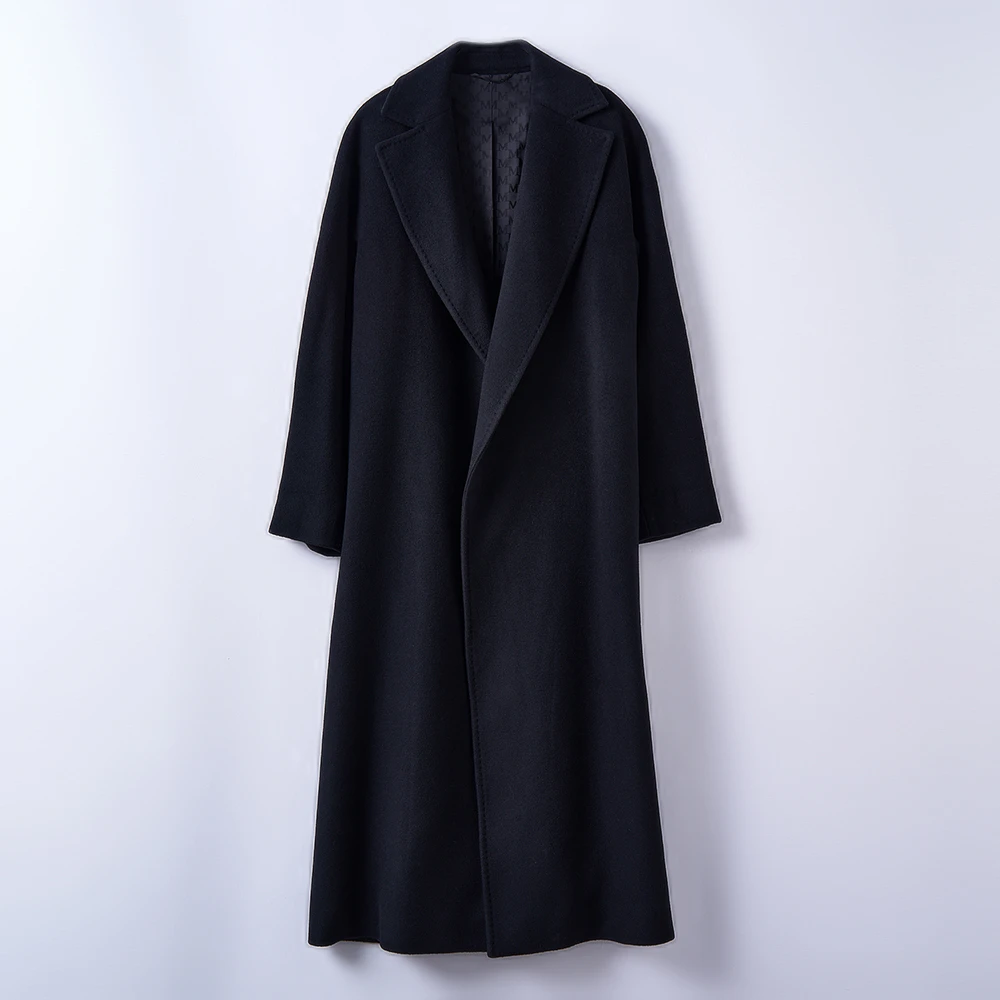 YD21001女士浴袍款大衣时尚气质百搭双面呢毛呢