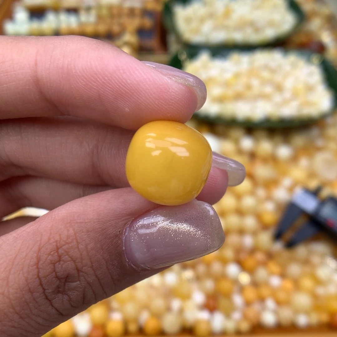 琥珀珠宝奇石未镶嵌13.5mm