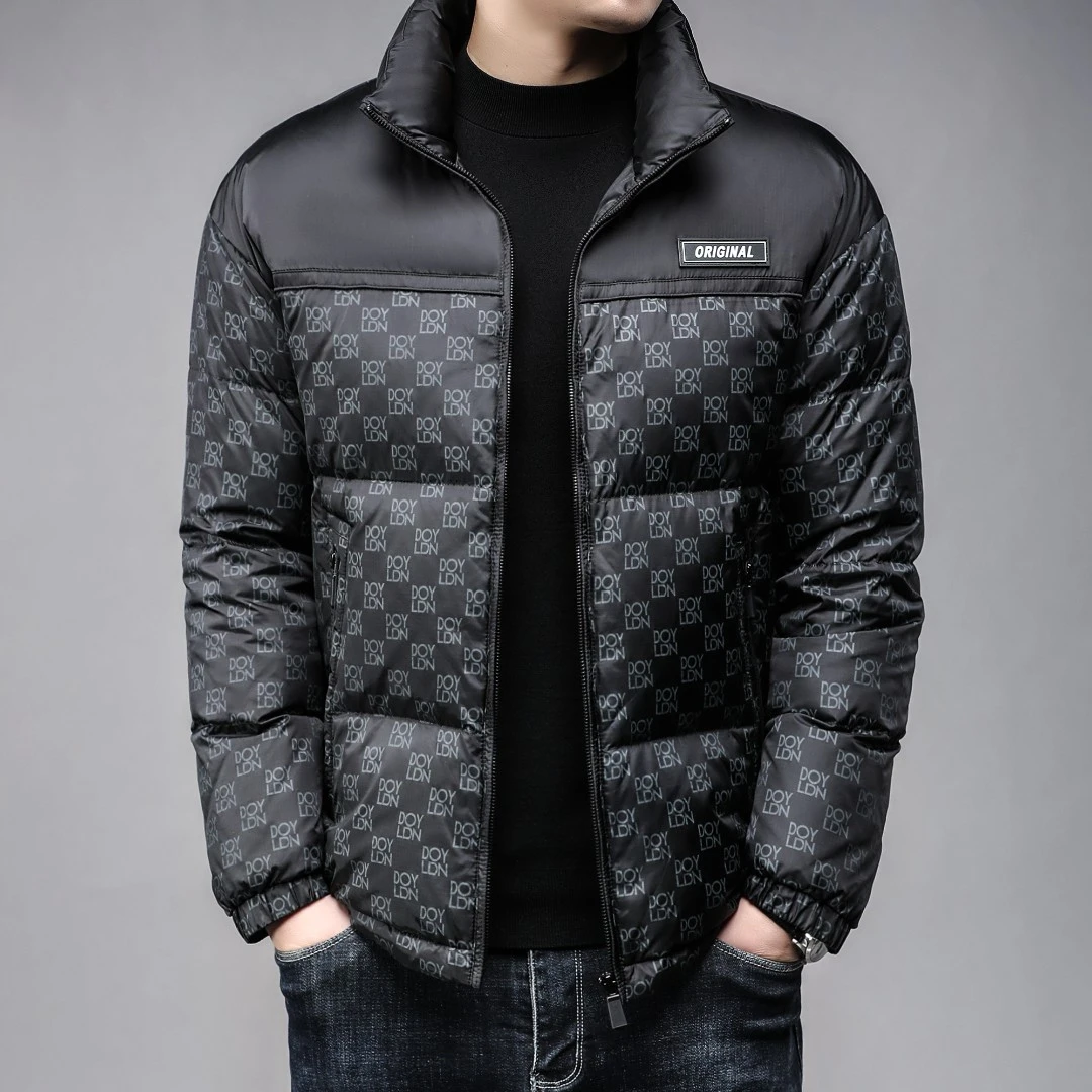 男士加厚羽绒服外套男中年2024新款时尚冬季短款商务休闲爆款男款