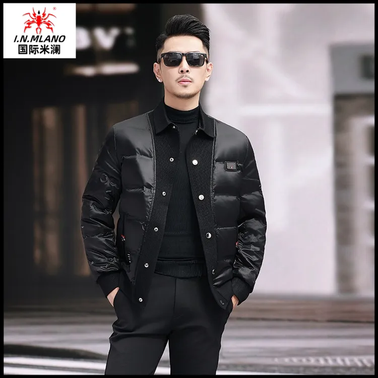 【专柜同款】短款羽绒服男款潮流男士休闲轻奢时尚保暖冬装外套男装