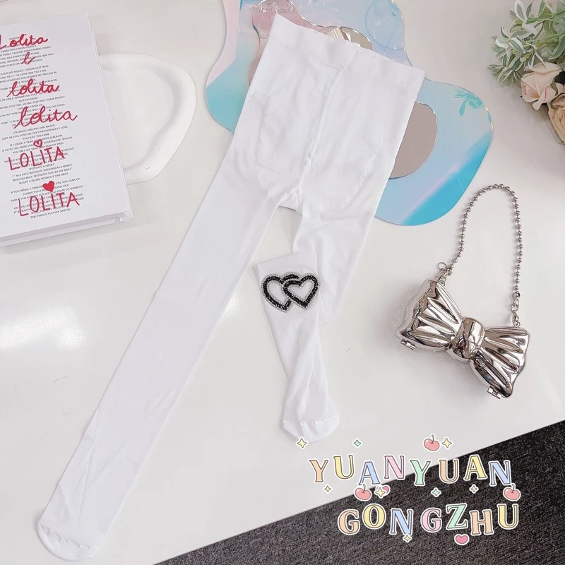 2024夏季美肤防晒薄款精致爱心连裤袜64272A346