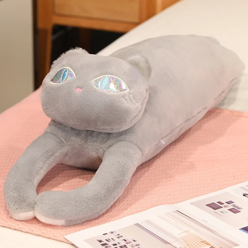 可爱帅气卡拉米猫咪公仔毛绒玩具长条抱枕女生睡觉布娃娃趴枕摆件