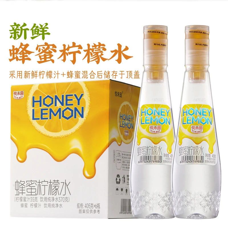 悦禾田 柠檬蜂蜜水405g*6瓶分离解腻饮料便携新鲜清爽柠檬蜜汁