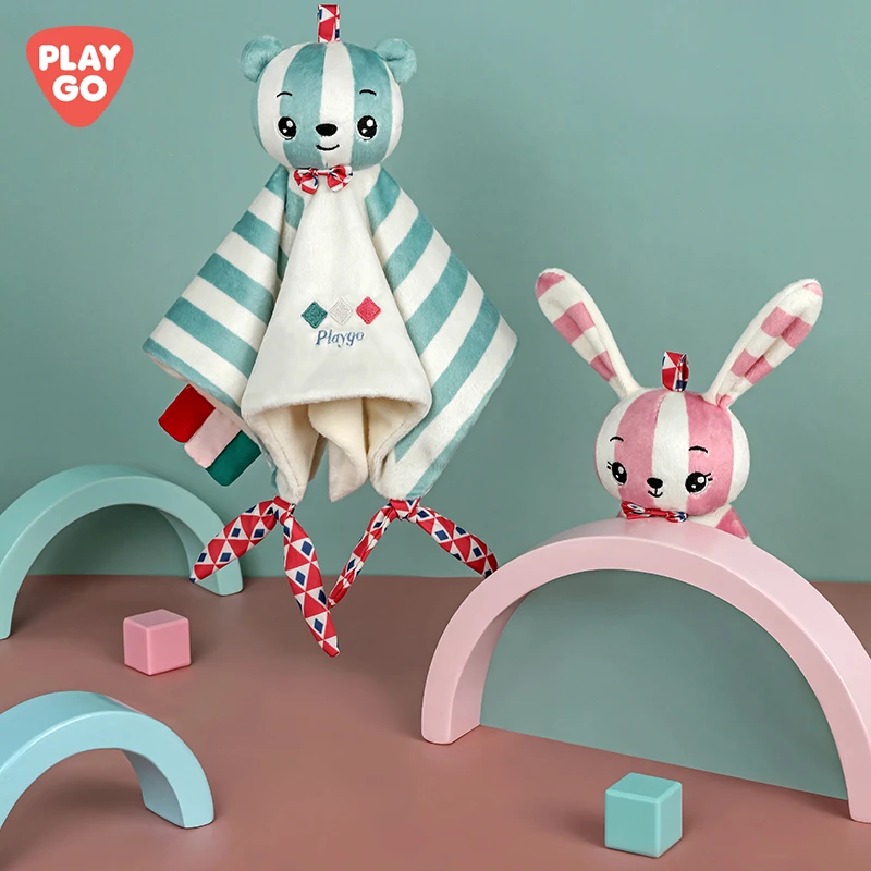 PLAYGO 婴幼安抚巾可入口睡眠婴儿玩具安抚宝宝睡觉神器手偶