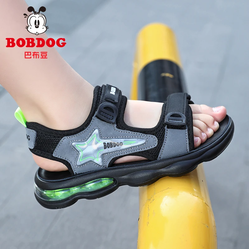 巴布豆儿童凉鞋夏季新款防滑软底男童沙滩鞋中大童鞋男孩鞋子学生