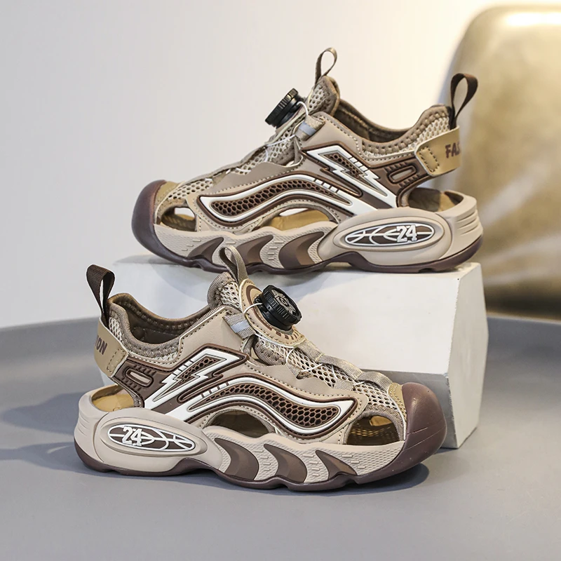 童鞋男童凉鞋新款夏季防滑软底透气儿童沙滩鞋中大童男孩鞋子学生