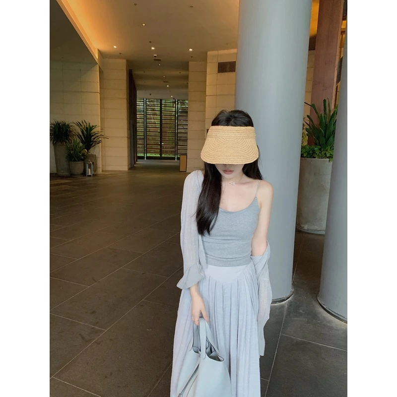 豆豆早安 私服吊带多色bi囤 时尚白色内搭微外扩自带胸垫百搭背心