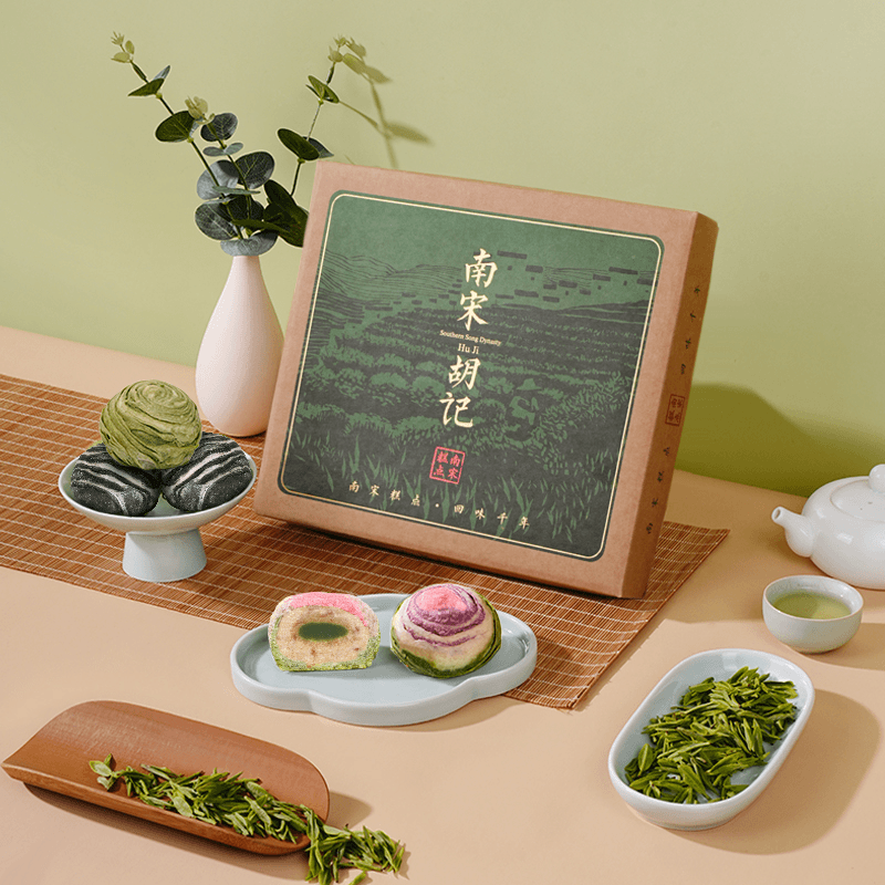 南宋胡记低蔗糖龙井茶酥中式礼盒精致独立包装糕点匠心手工制作