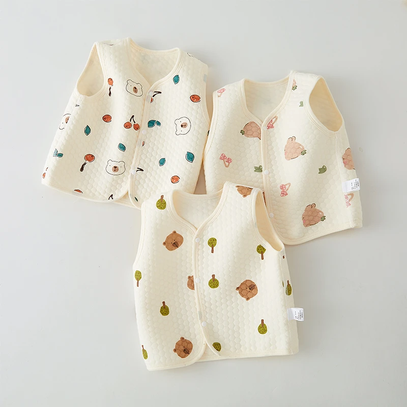 婴儿马甲秋冬宝宝保暖马夹新生儿衣服外穿男女夹棉小坎肩儿童背心