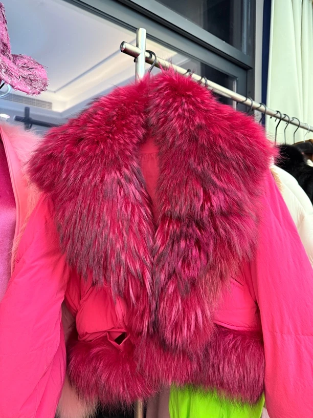 冬季新款大毛领短外套