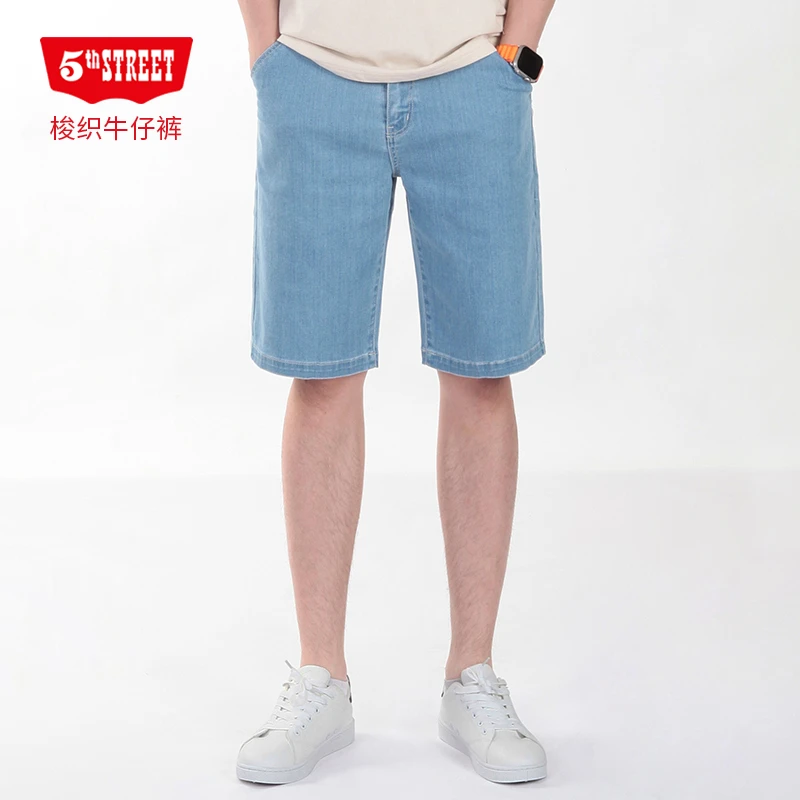 第五街5th street夏男装直筒牛仔短裤时尚休闲五分裤600155-232M4