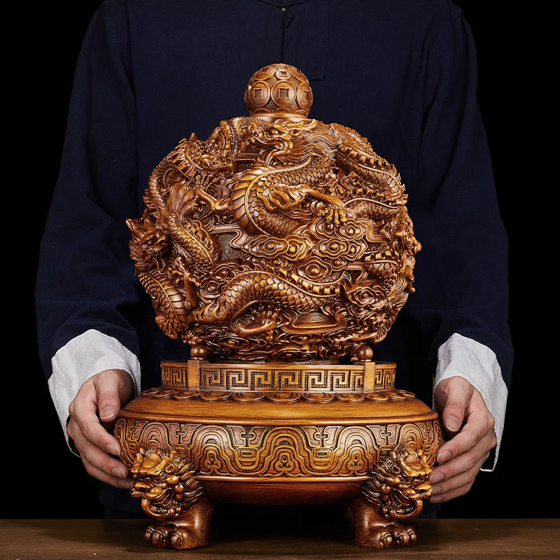 九龙乾坤鼎时来转运珠玄关博古架公司门店送人送礼乔迁之喜