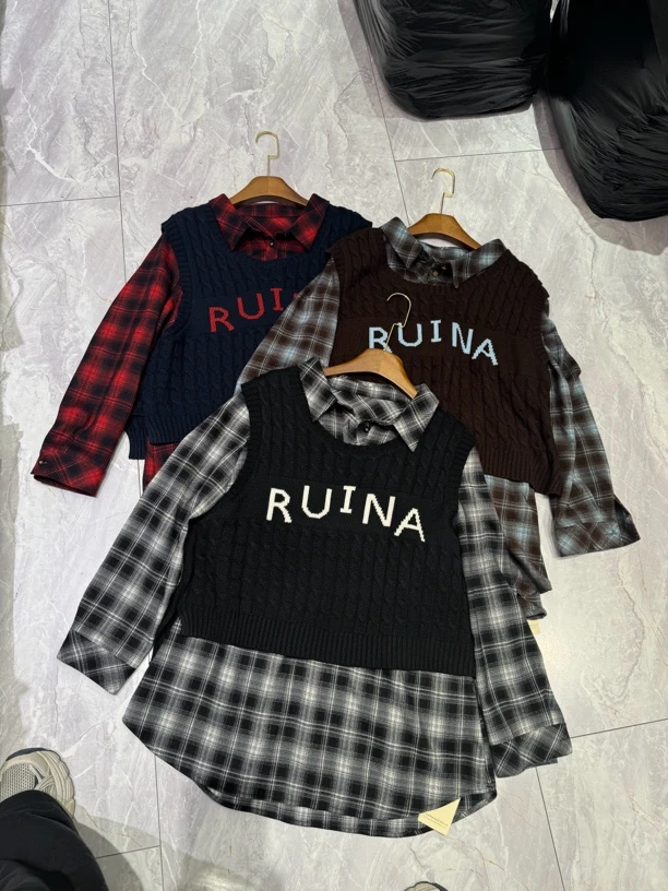 芮娜依莲1532 高品质面料秋款大码女装两件套