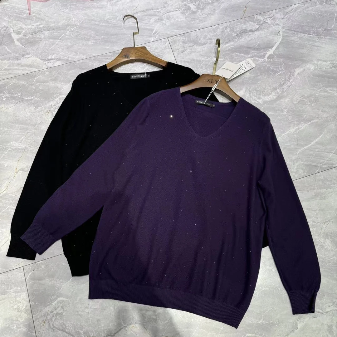 风之信8051 高品质秋款大码女装针织上衣