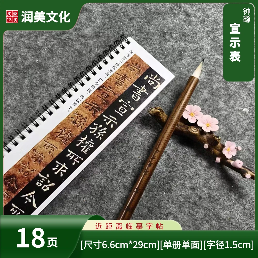 宣示表魏钟繇小楷书法临摹毛笔字帖近距离对临字帖卡单册18页小篆