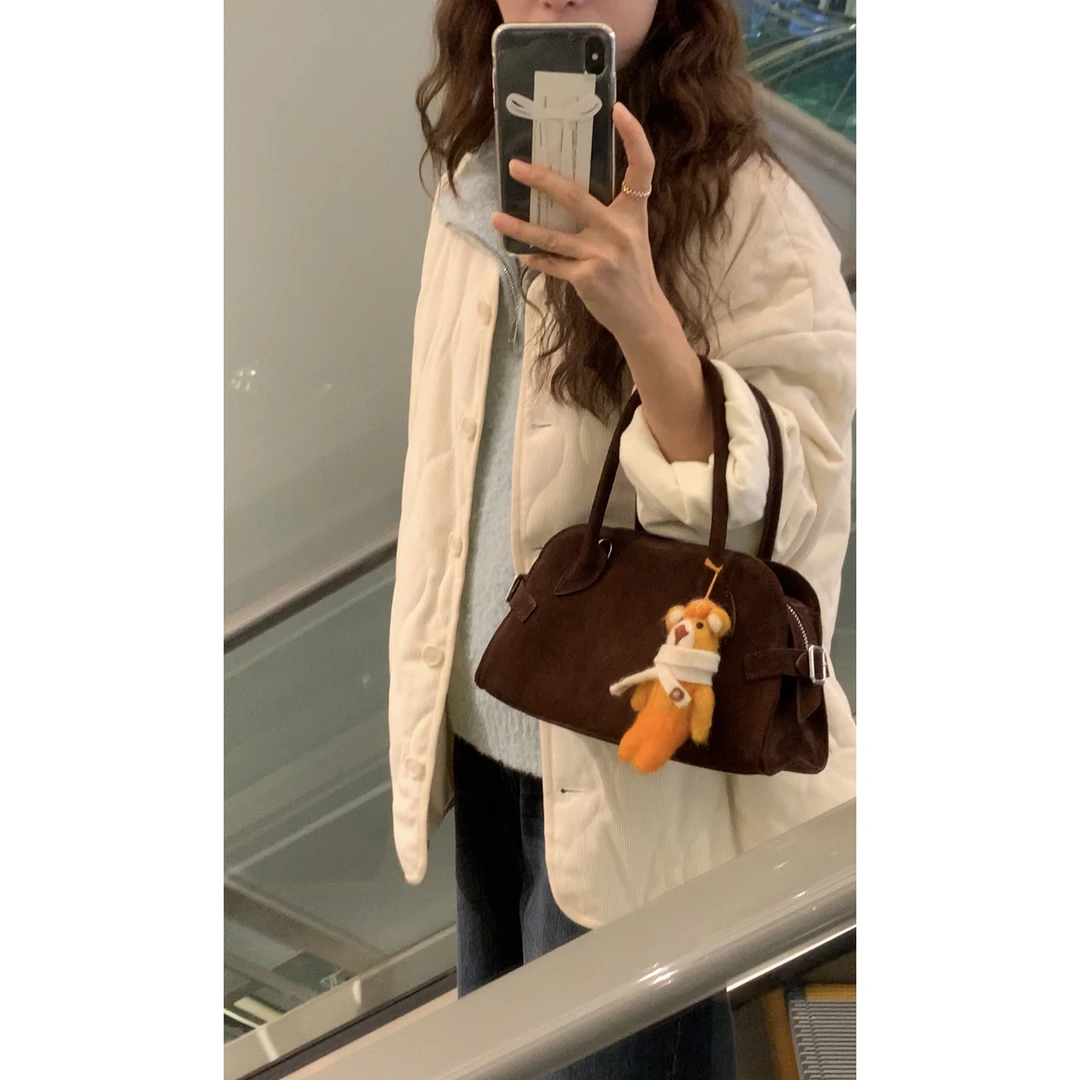 在韩-「首尔少女」韩国灯芯绒棉服外套女