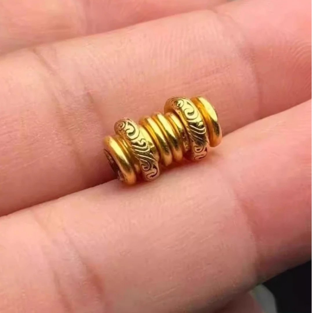 银镀古法金唐草万能轴万向轴三通连接轴DIY文玩配饰百香星月菩提