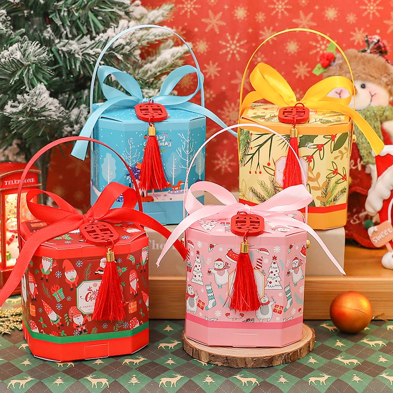 平安夜苹果礼盒圣诞节礼物袋儿童糖果袋平安果包装盒手提小礼品盒