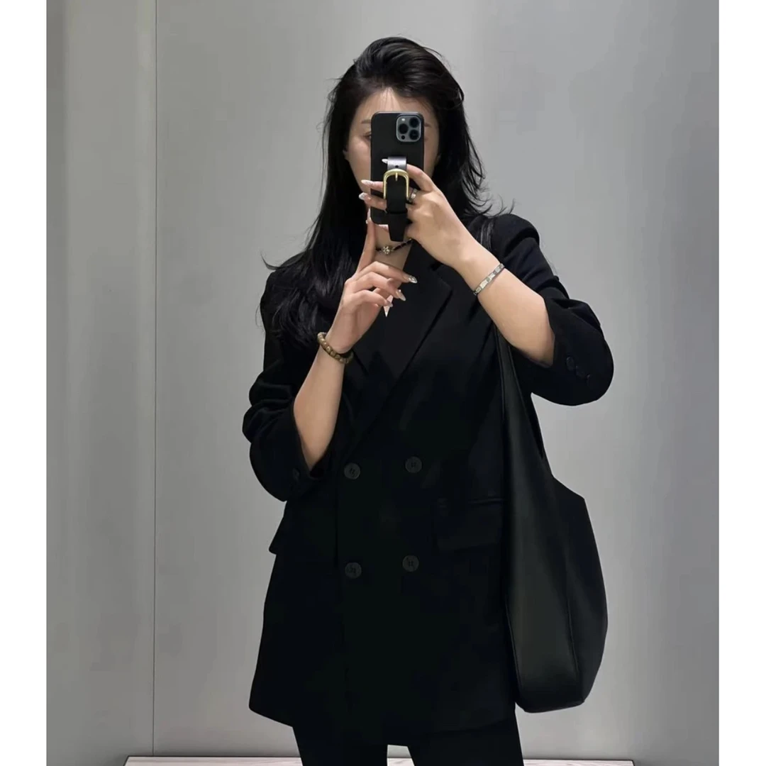 【靳老板】新款秋季宽松休闲西装外套女廓形小众百搭显瘦西装