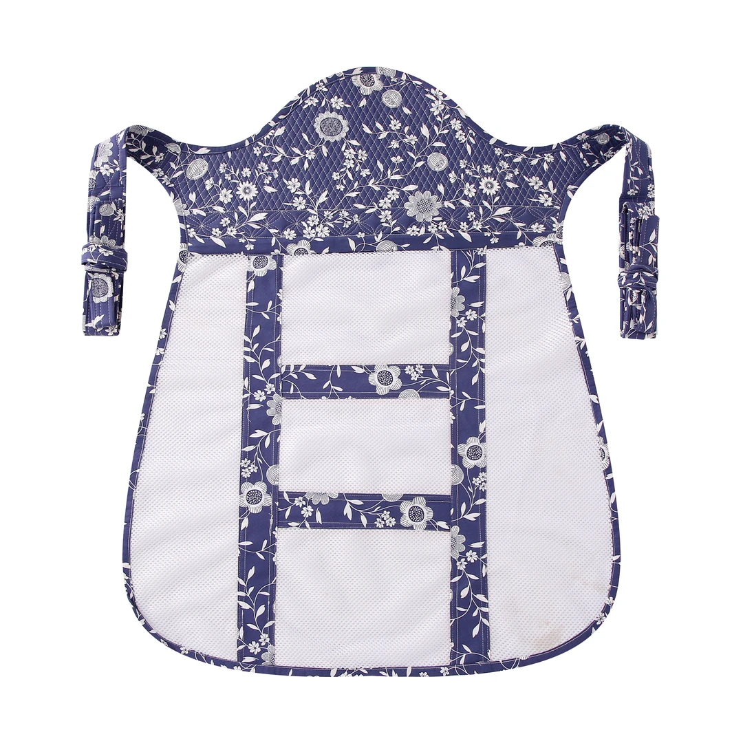 蓝色夏凉背带婴儿背巾背被背扇宝宝背带外出带娃神器夏季透气款