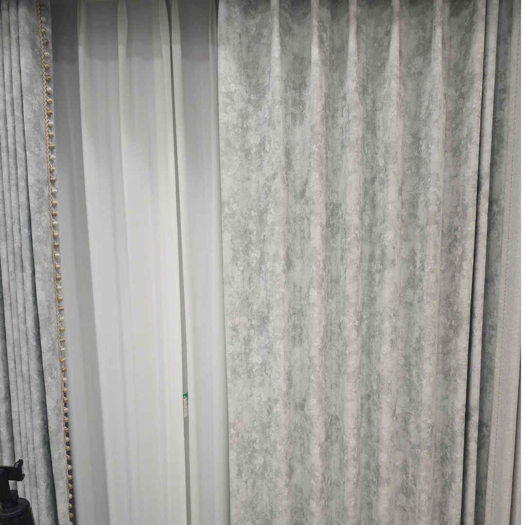 {太空漫步-繁花}2024新款原品质色织提花雪尼尔遮光定制窗帘