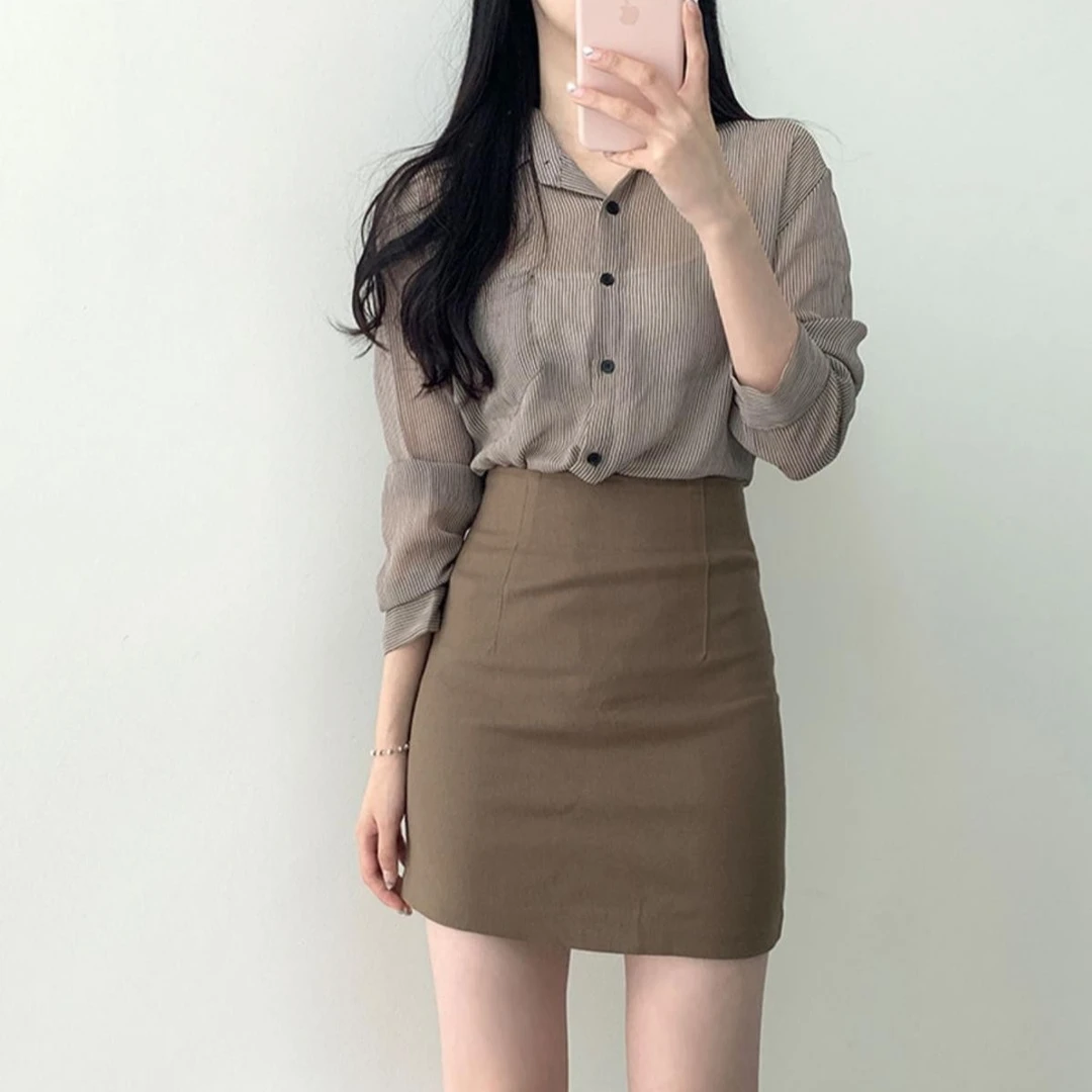 2023女装显瘦包臀裙气质紧身a字裙春夏季新款半身裙女高腰短裙