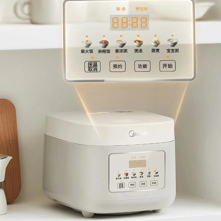 美的3L智能电饭煲不锈钢电饭煲小巧多功能电饭煲全自动电饭锅