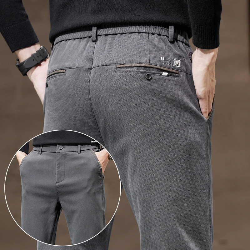 新款修身裤子男2025秋季轻奢商务直筒休闲裤潮流男士百搭秋冬裤子