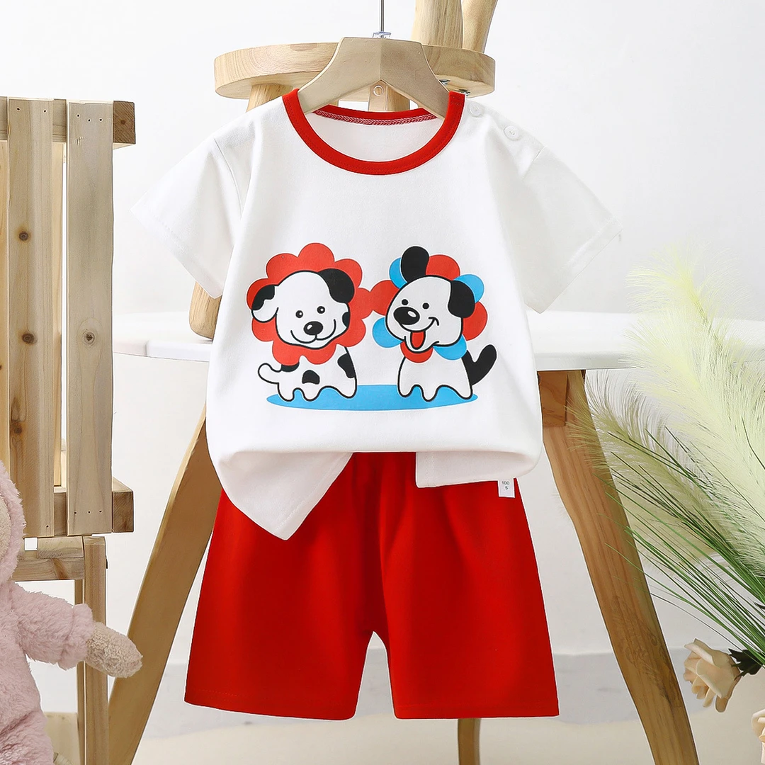 儿童短袖套装男童T恤宝宝夏季童装女童短裤婴儿衣服夏装半袖休闲