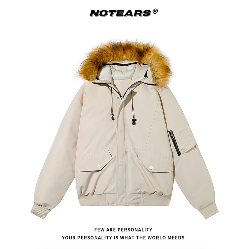 Notears 没有眼泪  冬季女款学生休闲百搭连帽棉服M006