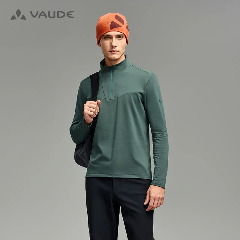 VAUDE24秋冬抓绒长袖户外运动速干弹力T恤抑菌登山徒步VG2437102