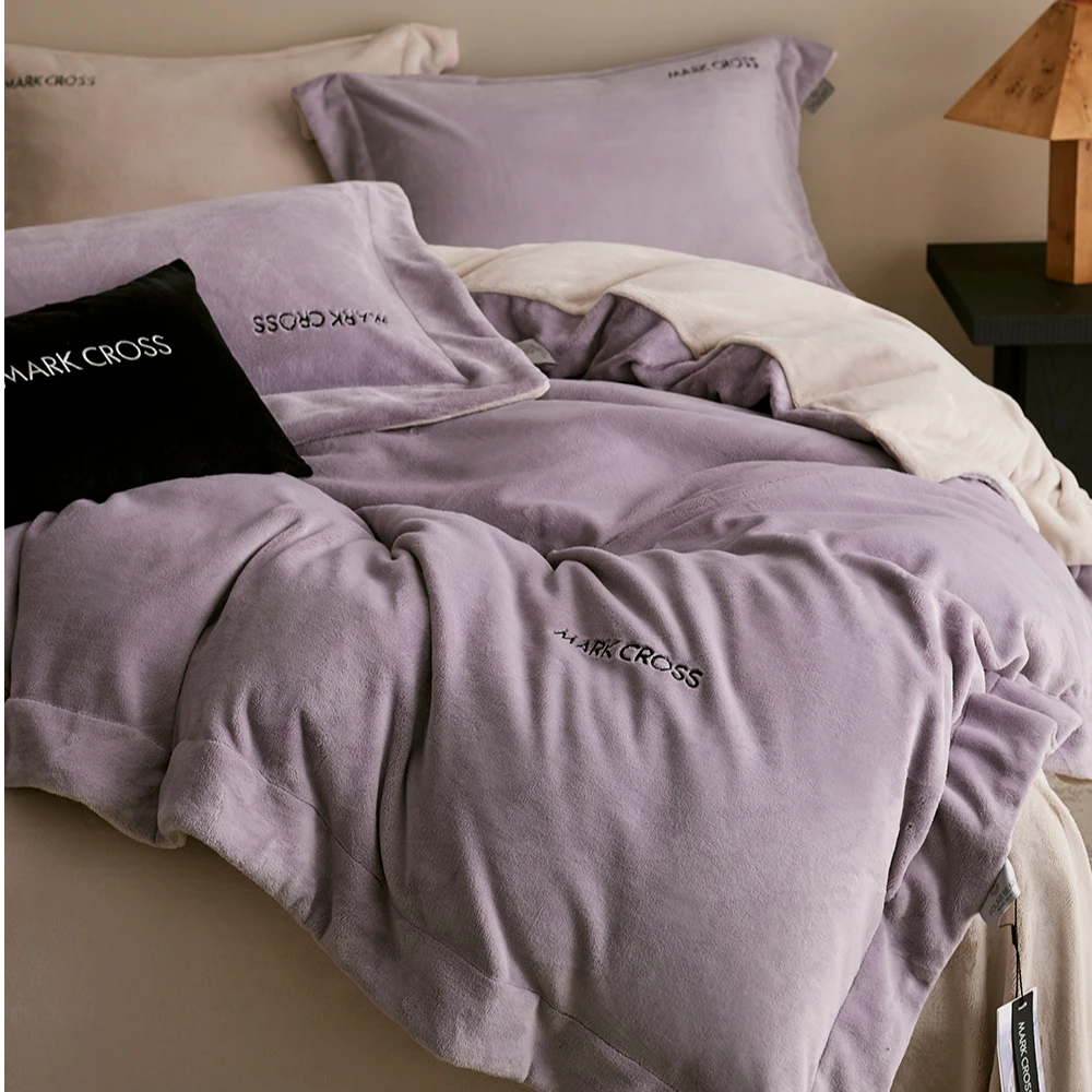 （摩欧北极熊）MARKCROSS A类北极熊仿生绒超柔轻奢熊极绒四件套