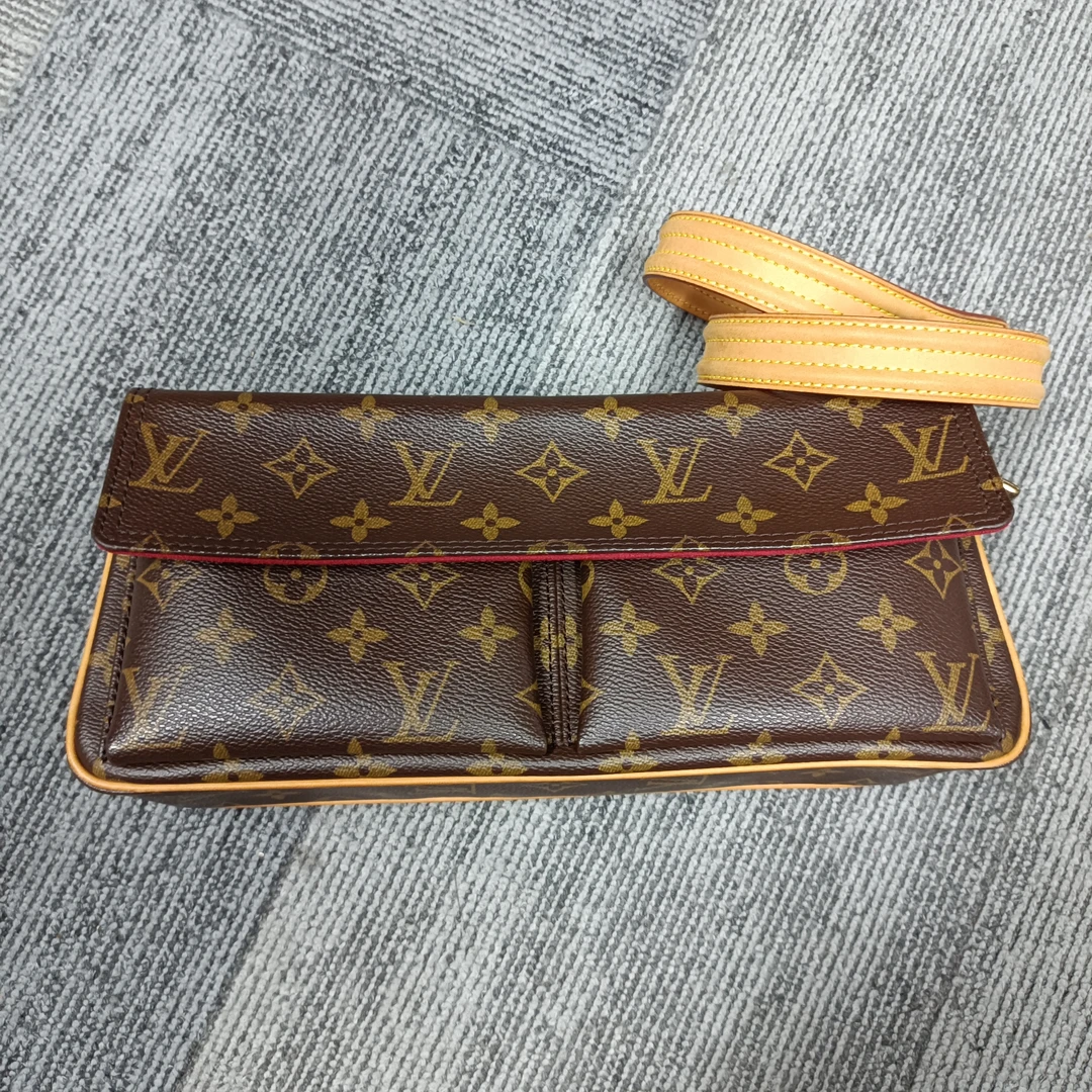 95新 LouisVuitton/路易威登 LRS/viva cite老花小号单肩包/0054