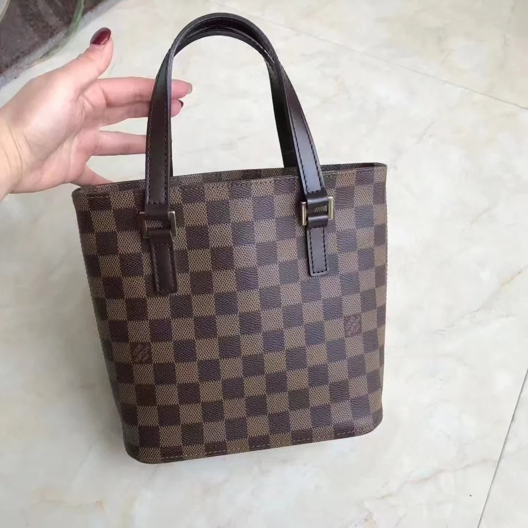95新 LouisVuitton/路易威登 外场/棋盘格小号薇薇安手提包