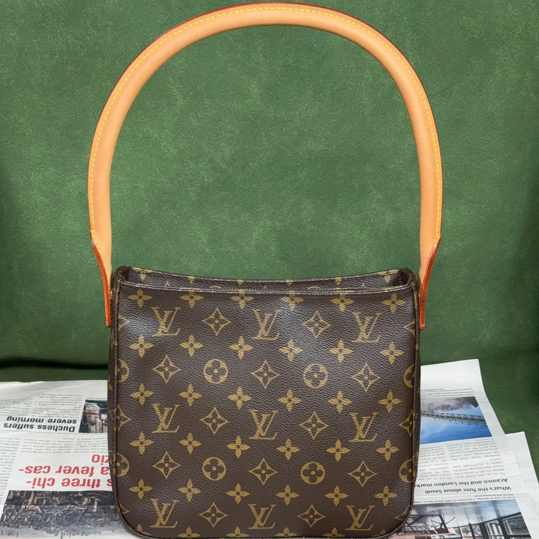 95新 LouisVuitton/路易威登 JM/老花中号Looping单肩包/编码0021