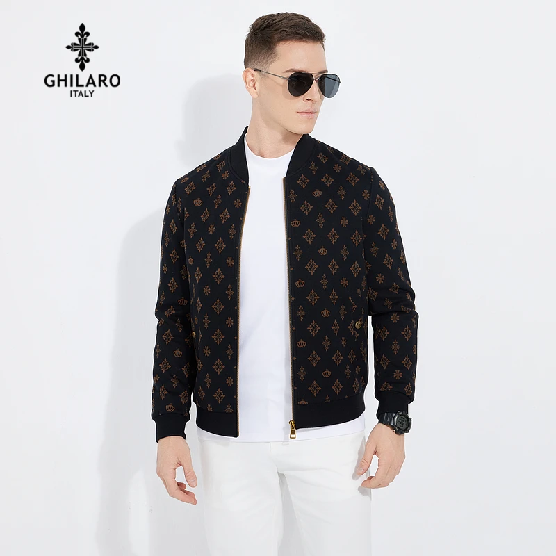 GHILARO/古劳吉那诺男士休闲户外茄克秋冬立领时尚夹克男 3002-79