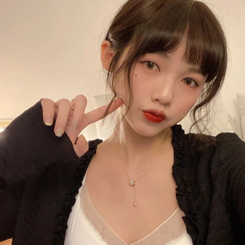 合金吊坠 925银小蛮腰项链女轻奢小众设计锁骨链简约高级颈链配饰