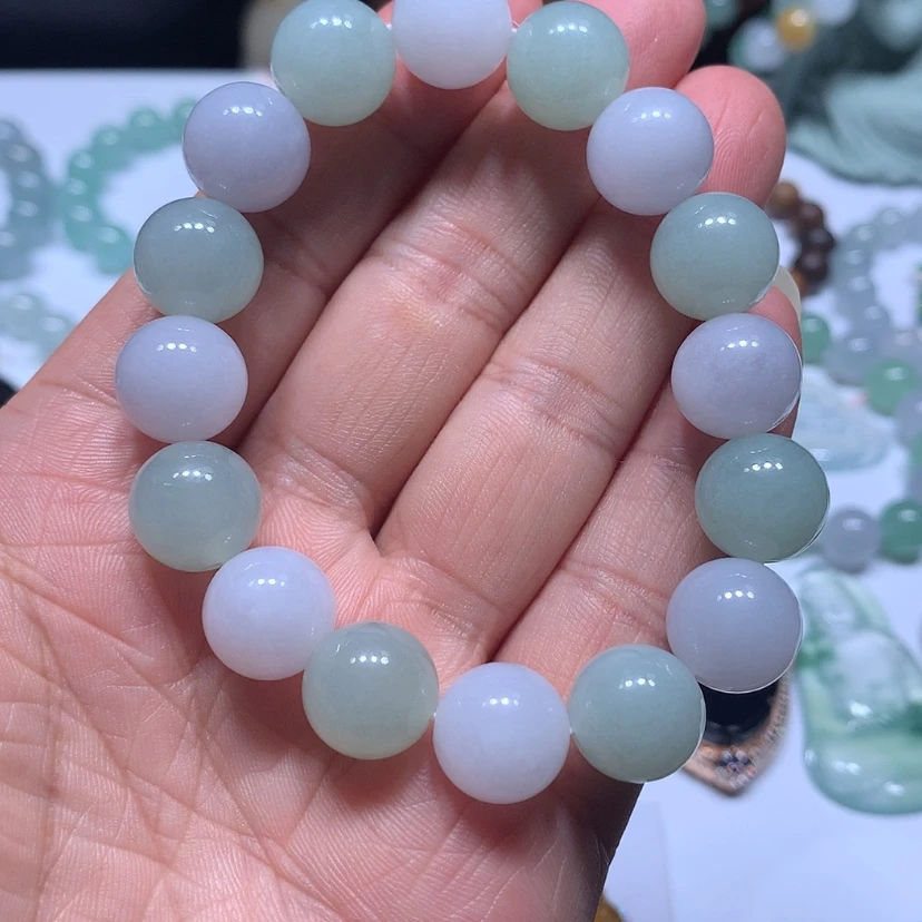【闪购商品】翡翠手串未镶嵌天然缅甸翡翠A货 珠串