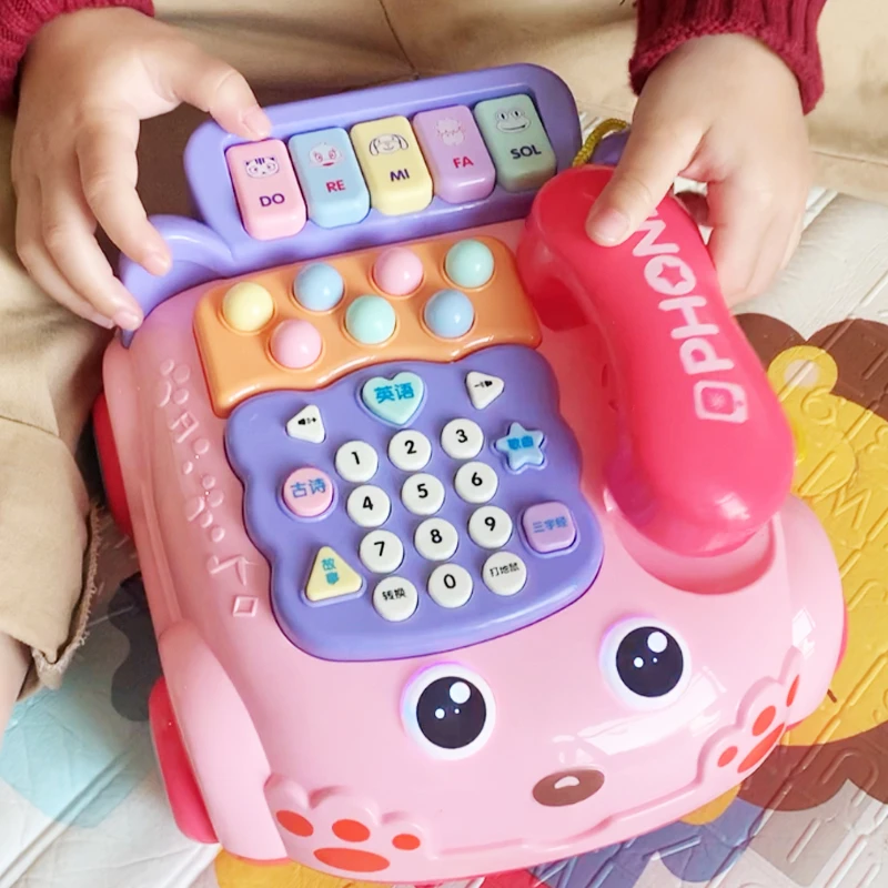 儿童宝宝电话机座机玩具0-3岁婴幼儿仿真音乐早教手机模拟打电话