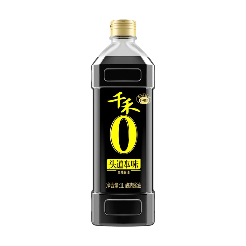 千禾酱油头道本味生抽1L瓶装酿造酱油凉拌炒菜饺子蘸料厨房调味品