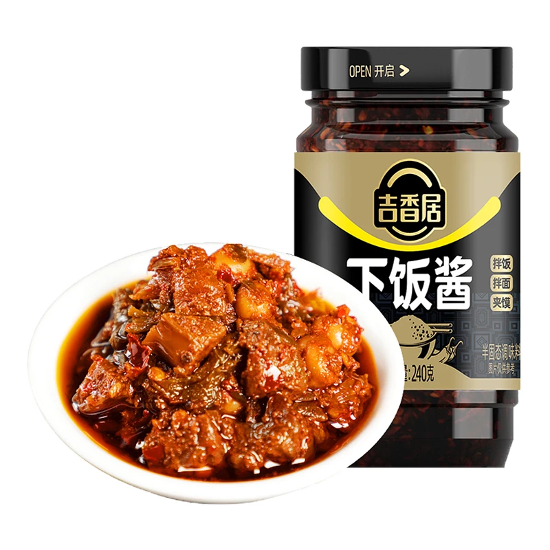 吉香居下饭酱240g瓶装蘸料佐餐开味拌饭面下饭菜四川特产风味酱料