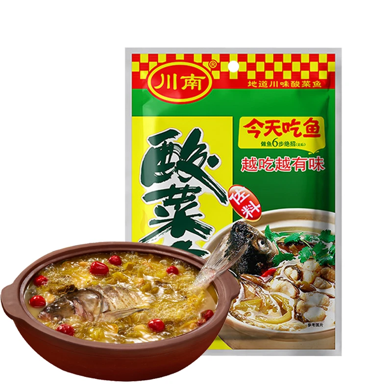 川南酸菜鱼调料包300g四川水煮鱼酸菜料理包佐料家用老坛酸汤底料