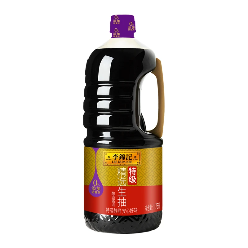李锦记精选生抽1.75L/瓶精选原料酿造酱油凉拌炒菜蘸料厨房大桶装