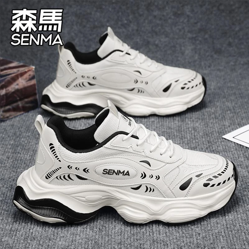 森马男鞋夏季透气运动休闲跑步鞋男式厚底增高网红爆款老爹鞋秋款