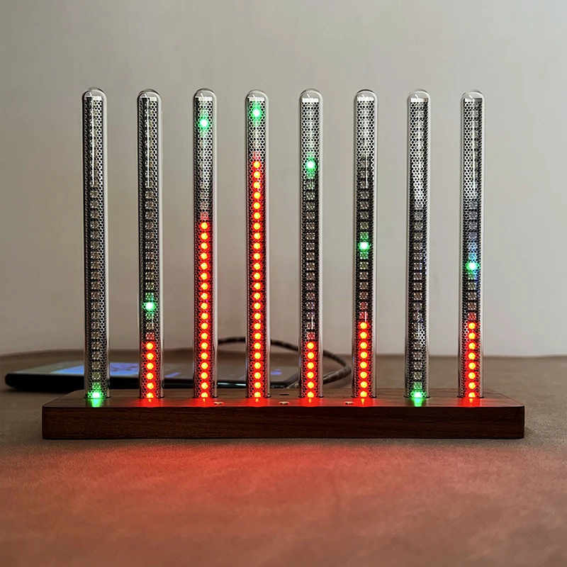 LED拟辉光频谱显示拾音频谱氛围灯声控音乐频谱电竞房气氛节奏灯