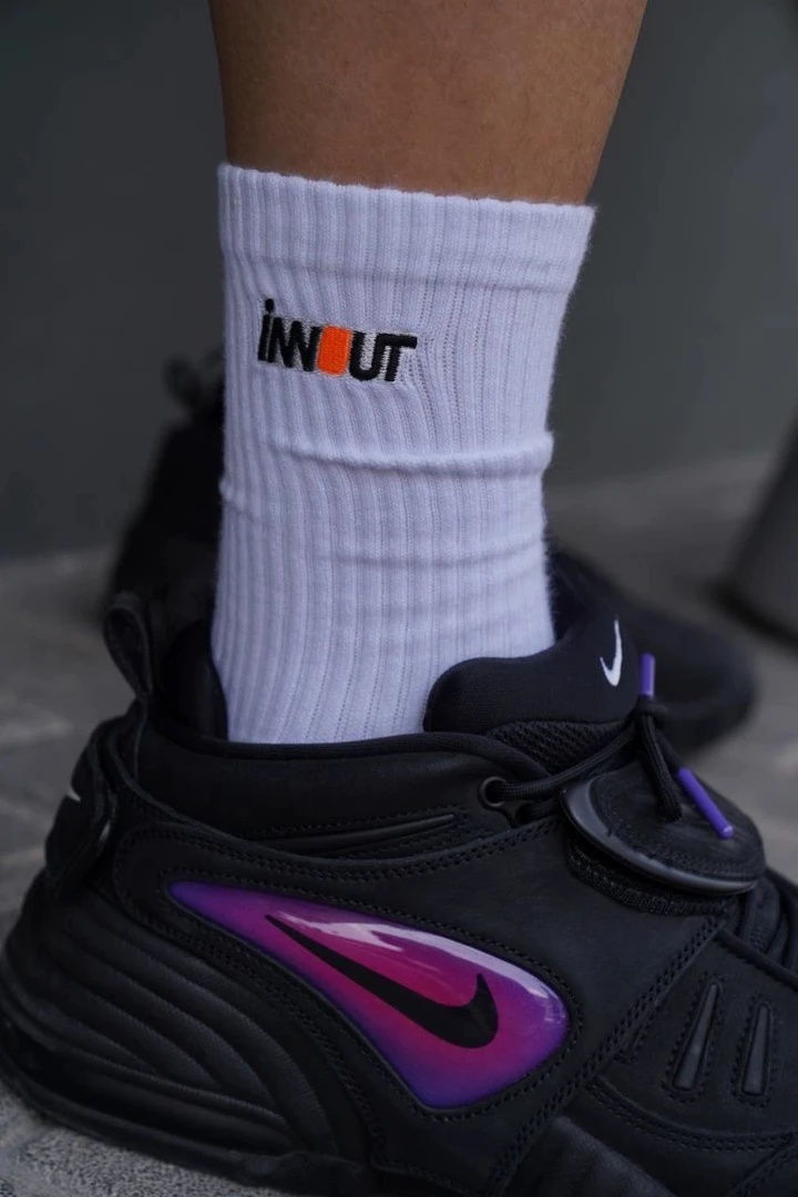 INNOUT LAB基础小刺绣篮球袜运动吸汗毛巾底男长袜中筒高帮袜子