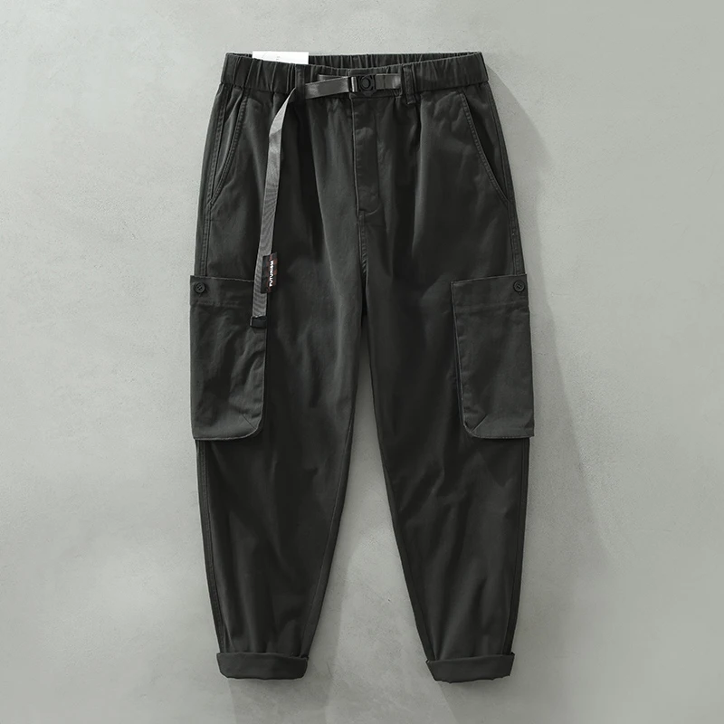 男士时尚百搭薄款抽绳男装宽松3569