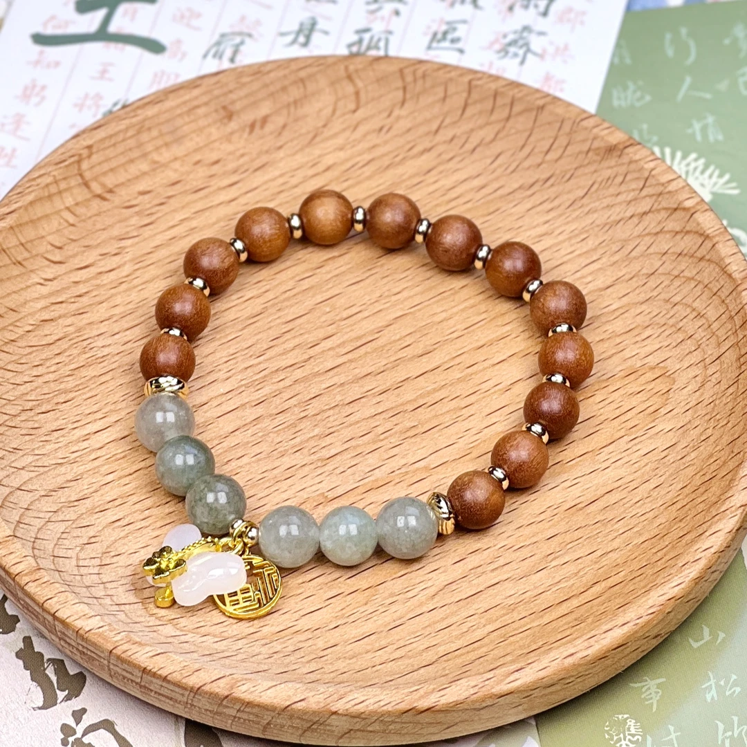 芭比檀香蝴蝶福叠8mm时尚百搭diy单圈手串